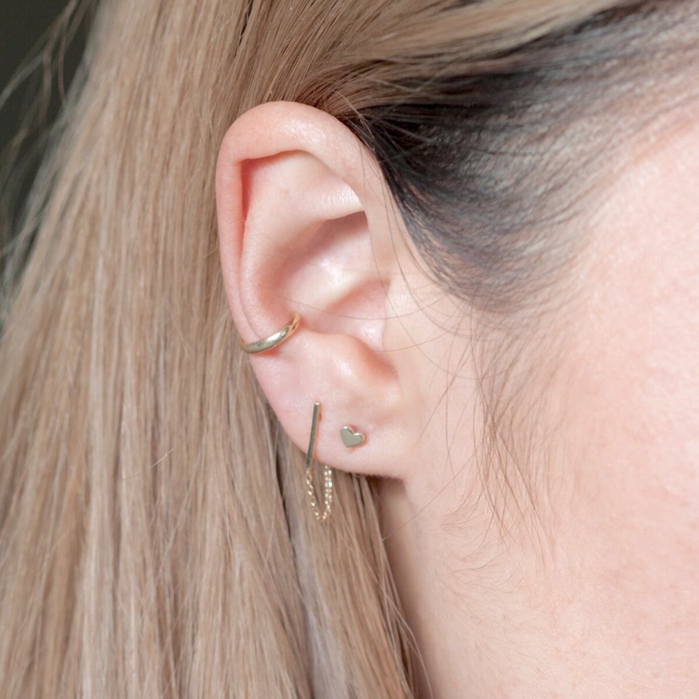 ✨ Catbird Single Heart Stud • Rose Gold